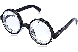 Boland 00371 - Brille Nerd, schwarz, Hornbrille, sympathischer Streber, Fachidiot, Sonderling, Karneval, Fasching, Mottoparty, Verkleidung, Accessoire