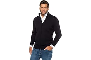 JP 1880 Cardigan con Colletto Alto e orli a Costine 717032