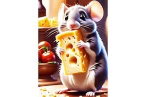 CEOVR Diamond Painting Animales,5D Diamond Painting Kit Completo Ratones y Queso, Pintura de Diamantes Arte 30x40 cm,Rhinestone Mosaico de Artes Manualidades,Regalo para Amigo