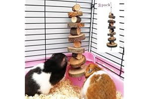 myiven Kauspielzeug aus natürlichem Bio-Apfelholz, 3 Stück, kleine Tier-Snack-Spielzeug geeignet für Kaninchen, Meerschweinchen, Hamster, Chinchilla,Zähneknirschen,