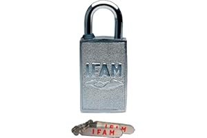 IFAM, Candado Magnético, Modelo Mag40, Con Llave Magnética, Candado Antivandálico, 40 mm, Máxima Seguridad, Arco Acero Endurecido y Cromado