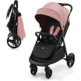 Kinderkraft RINE Pushchair, Pram, Pram, Suspension, Waterproof with UPF 50+, Foldable, Easy Fold, Pink