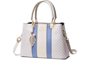 FOLOVEYA Borsa a Mano Donna Eleganti Borsa a Tracolla Impermeabile Regolabile Borse a Spalla con Pendenteper Shopping Viaggio Partito PU Pelle Blu