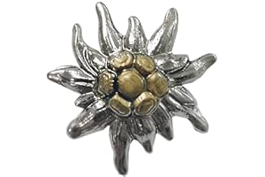 HUT-BREITER Large broche de chapeau et broches edelweiss