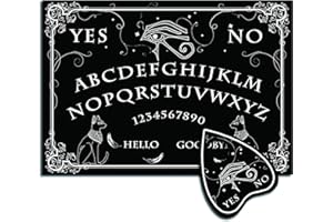 CREATCABIN Wood Spirit Board Pendulum Board Wooden Talking Boards with Planchette Black Dowsing Divination Game Spirit Hunt Metaphysical Message Decor for Wicca 11.8 x 8.3 Inch-The Eye of Horus