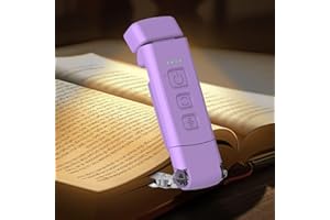Eslas Book Reading Light at Night,3 Eye-Protecting Colours & 5 Brightness Levels Dimmable,USB Rechargeable Book Light in Bed,Long Lasting 80+ Hrs,Portable LED Clip on Bookmark Lamp for Kids&Booklover