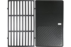 GFTIME 7637 44,5 CM Grilles de Gril pour Weber Spirit I & II 200, E-210, E-220, S-210, S-220 (Boutons de Commande Avant), Fonte Pieces Detachees Grille Barbecue pour Weber 46010074, 46100001 à Gaz