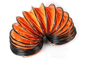 BATHRENA Warmluftschlauch-5M Tragbarer Hochleistungs Lufttransportschlauch Spiralschlauch Lüftungsschlauch 200/300mm Belüftungsschlauch für Heizgebläse (12 Zoll 300mm)