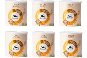 6x Alce Nero Orzo Solubile Biologico Lösliche Gerste Bio-Produkt 125g Kaffeeersatz 100% italienische Gerste organic product
