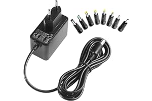 ‎TONTON Zasilacz sieciowy 9 V 2 A kabel do ładowania do Christopeit AL 2 AX7000 rower treningowy ergometr części zamienne, Kettler Axos Cross P/Giro P AXOS Cycle P Crosstrainer JAD-0900500E, laptop głośnik