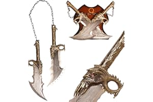 FORGEMITH GOW 1:1 Cosplay Prop Medieval Axe of Kratos,Leviathan Axe,Kratos Chaos Blade Swords,The War Game Props for Halloween Cosplay Display and Gift