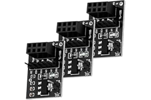 AZDelivery 3 x Adapter Compatible with NRF24L01 do bezprzewodowego modułu nadawczo-odbiorczego Compatible with NRF24L01 RF 2,4 GHz 3,3 V z 8 pinami wraz z E-Book!