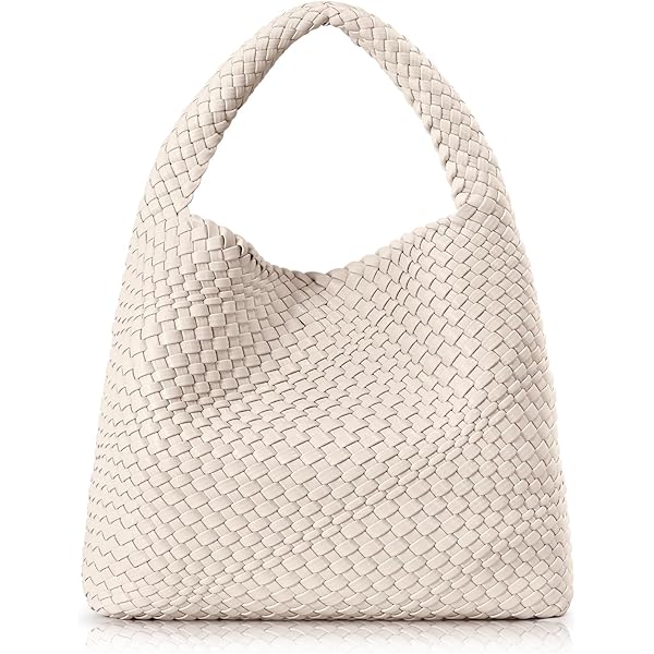 Modarno Damen-Handtasche Aus Echtem Leder Mit Geflochtenem Griff - 33x14x24 Cm