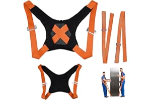 SLAKOZYT Tragegurte Umzug 2 Personen,800KG Transportgurt Umzug mit Schwamm Weste,Transportgurt Hebegurt für Möbelpacker Professionellen,Einstellbarer Länge Tragegurte für Schwere Gegenstände Möbel