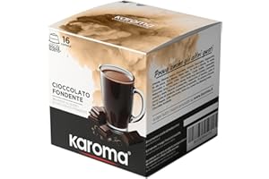CAFFÈ KAROMA Karoma® capsule compatibili con Nescafè Dolce Gusto (Cioccolato Fondente, 16)