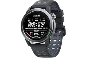 Mibro GS Active2 - Montre GPS Running 1,32" AMOLED, Légère avec Fonctions d’Entrainement, Smartwatch GPS Sport Navigation pour Course à Pied, Vélo et Ski (Gris Foncé)