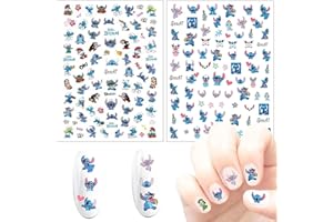 YANGSIW Nail Art Sticker Cute Cartoon Nail Art Decals 3D Autoadhesivo para Uñas Kawaii Designer Anime Uñas Pegatinas para Niñas Niños Mujeres Manicura Consejos Decoración (2 hojas 150+ Decales) …