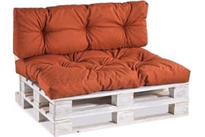 Gutekissen Coussins pour palettes Coussins pour palettes PPI (Coussin d'angle 60x40, gesteppt Orange)