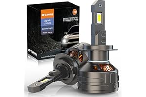 D-Lumina H7 Led Headlight Bulb 120W 30000LM,High Lumens LED Kit,6500K Cool White, IP68 Waterproof and Advanced Cooling System, Halogen Upgrade Replacement, Pack of 2