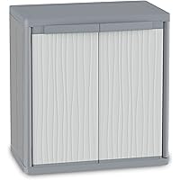 Terry, Jumbo 900 Wave, Schrank mit 2 Türen und 2 verstellbaren Einlegeböden, für innen und außen. Farbe: Grau, Material…