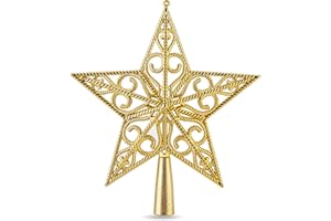 ‎TK GRUPPE TIMO KLINGLER Gwiazda, czubek na choinkę, szpic na choinkę, szpic do choinki, na Boże Narodzenie (ornament w kształcie gwiazdy, złoty)