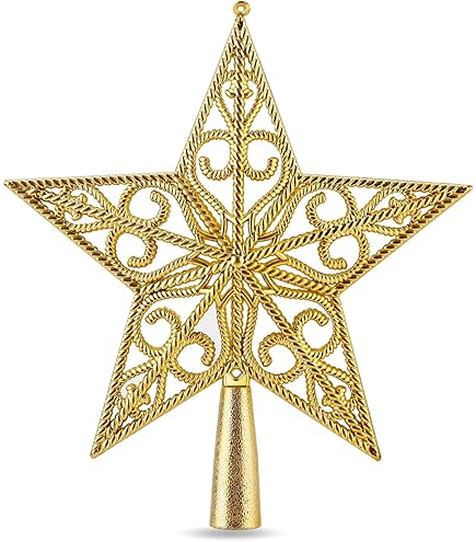 2 Pièces Étoile Sapin Noël En Plastique, 20cm Étoile Sapin De