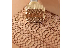 DandS ltd Herramienta de sello de piel de serpiente, herramienta profesional de acero para trabajos de cuero, relieve, tallado y estampado de proyectos de cuero, cinturones, carteras y proyectos de