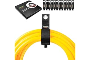 APROMISITH Kabel Organizer Kabelriemen, Hochleistungs-Aufbewahrungsgurte, Verstellbare Kabelhalter Kabelbinder für Verlängerungskabel, Schläuche, Seile, Keller, Werkstatt, Wohnmobil(12S)(12er-Packs)