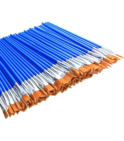 Set De 40 Pinceaux Peinture Aoyfuwell - Nylon, Manche Bois - Pour Acrylique, Huile, Aquarelle