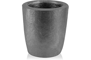 lormuzi Siliziumkarbid-Graphittiegel,Schmelztiegel zum Schmelzen von Metall,Halten den hohen Temperaturen von 1800 (3272° F) Stand,Schmelzen Gießen Raffinieren von Aluminium Gold Silber Kupfer (1,5kg)