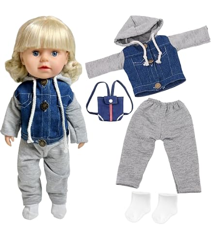 Puppenkleidung Winter-Outfit Für 46 Cm Puppen – Langarm-Mantel & Hose Set In Pink