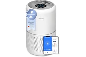 ‎LEVOIT LEVOIT Luftreiniger mit HEPA Luftfilter gegen 99,97 Prozent Schimmel Staub Pollen Tierhaare, Luftqualitäts-Feedback und Auto-Modus, CADR 240m³/h für Raucherzimmer, Air Purifier 22dB Schlafmodus Timer