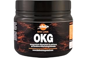 LABORATORI BIO LINE OKG POLVERE - Integratore alimentare di Ornitina alfa-chetoglutarato, 150 grammi