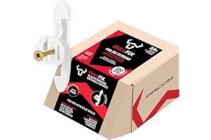 Bullfix Extra Plasterboard Fixings Heavy Duty Pack - Drywall Anchor for Insulated Plasterboard, Stud & Hollow Cavity Wall Anchor Kit with Screws, Holds up to 133kg - 24 Pack