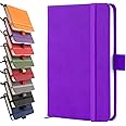 A6 Notebooks, Pocket Notebook Small Notebook Note Pads Hardback Notebook A6 Small Notepad Journal 200 Pages(100 Sheets)-Purple