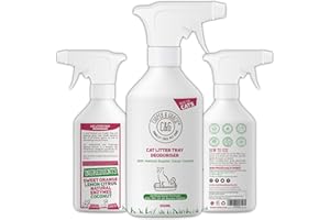 C&G Pets Cat Litter Tray Deodoriser 500ml | Cruelty Free Fast Acting Formula | Neutralizes Bad Odour | Antibacterial And Antifungal | Natural Enzymes | Bonds With Cat Urine