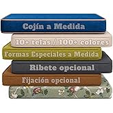 LUXUCURE Cushions to measure for indoor and outdoor wooden benches, pallets, stools and dining chairs | removable cover | non