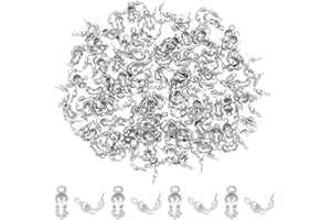 UNICRAFTALE 500pcs Stainless Steel Cord Ends Tiny Open Clamshell Crimp Bead Tips Knot Covers End Caps Jewelry Findings for DIY Bracelet Necklace Craft Making