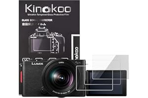 kinokoo Displayschutzfolie für Panasonic DC-S9 spiegellose Kamera, 0,25 mm, 9H Härte, Panasonic Lumix S9, Panzerglasfolie, Anti-Fingerabdruck, kratzfest, blasenfrei, 3 Stück