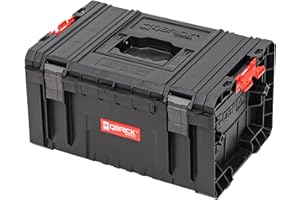 Qbrick Werkzeugkasten TOOLBOX PRO - 450 x 335 x 240 mm - Werkzeugkoffer mit Werkzeugträger, Werkzeugkiste Werkstattkasten Werkstattkoffer