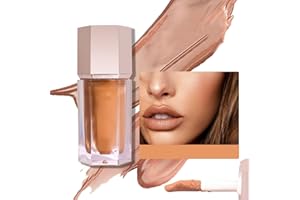 WEIXINBUY Liquid Highlighter Makeup Long Lasting Shimmer, Liquid Luminizer Brightening Moisturizing Waterproof, Smooth Highlighter Stick Easy to Apply with Cushion Applicator Natural Glow For Face Body (7#)