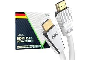 KabelDirekt – Kabel HDMI 10K i 8K, HDMI 2.1, certyfikowany Ultra Edition dla maksymalnej wydajności – 2 m (Ultra High Speed, 8K 60Hz/4K @144Hz, komputer gamingowy / PS5/Xbox, certyfikat