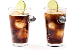 40YARDS Lot de 2 verres à bière/pinte de football américain avec métal intégré pour 400 ml de bière, de cola, de soda, d'eau et plus encore