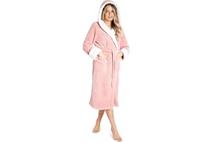 CityComfort Bademantel Damen Flauschig, Fleece Morgenmantel Damen Dressing Gown Women