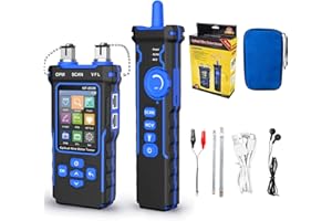 GULITECH NF-8508 - Comprobador de cable de red con medidor de potencia óptico VFL, PoE y medición de longitud RJ11/RJ45/CAT5/CAT6 Ethernet Tóner de cable Ethernet, trazador de línea telefónica, probador de