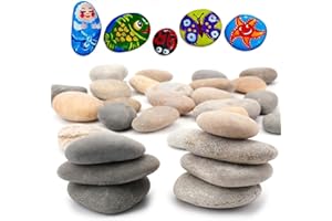 Manqyi 15 Piezas Rocas Lisas Rocas Naturales, Piedras Creativas Pintadas a Mano, Rocas Lisas Pintura, Piedras para Pintar de Roca, Guijarros de Playa, para Pintura y Artesanías Decoración, DIY