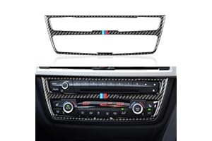 OYDDL Auto CD Panel Cover Pegatinas Carbon Decal Trim Compatible con BMW F30 F31 F34 3GT F32 F33 F36 2012 2013 2014 2015 2016 2017 2018 2019 Accesorios interiores