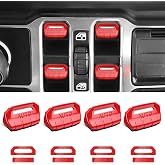 Eamplest Jeep JL 4 ADET Y&uuml;kseltme Pencere Anahtarı D&uuml;ğmesi Kapağı Jeep Wrangler JL JLU 2023 2022 2021 2020 2019 2018 ve Glady
