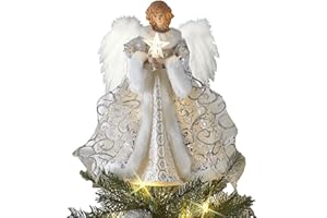 Kaxenig Engel Christbaumspitze, Engel Baumspitze Weihnachtsbaum-Anhänger, Beleuchtete Christbaumspitze, Engel Weihnachtsbaumspitze Für Weihnachtsbaum Home Decor