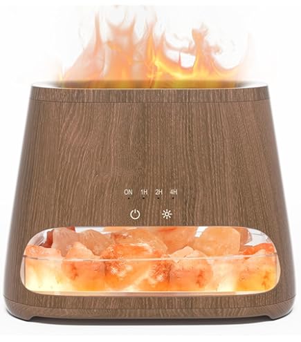 Humidificateur LED Avec Effet Flamme Réaliste + Diffuseur D'huiles Essentielles – Brumisateur Pour Maison, Chambre Et Bureau